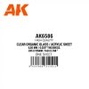 AK Interactive AK6586 0,50 MM // 0.020” THICKNESS- 245 X 195MM // 9.64 X 7.68” – CLEAR ORGANIC GLASS / ACRYLIC SHEET